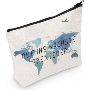MAA-1 pièce trousse de toilette Petite trousse de toilette naturelle imperméable à l'eau Zip trousse de toilette amies cadeau pour les filles s?urs - Neuf