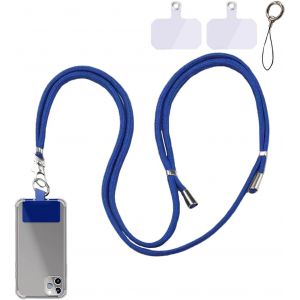 Kal-Tour De Cou Telephone Portable,Cordon Telephone Portable,Collier Telephone Portable,1.5m Cordon Pour Telephone Portable,Laniere Telephone Amovible R&eacute;glablecompatibles Avec Plupart Smartphones (Bl - Neuf