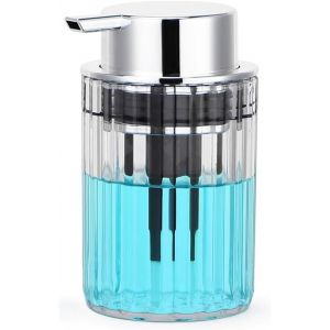 KAL-Distributeur De Savon De Cuisine De 200 Ml, Distributeur De Savon De Cuisine Pour Lave-Vaisselle, Distributeur De Savon Salle De Bain Pour Gel, Doseur De Savon De Salle De Bain Moderne Et Élégant - Neuf