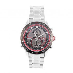 Montre-Bracelet Analogique A Quartz Curren Ronde Avec Date Et Bracelet En Acier Inoxydable (Cadran Noir, Aiguilles Argentees) - Neuf