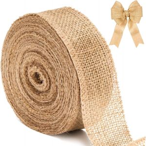 KAL-Naturel Ruban De Jute Ruban Toile De Jute 4Cm Ruban De Jute 10M Toile De Jute Vintage Pour Les Emballages Cadeaux,Noël Décorations De Mariage - Neuf