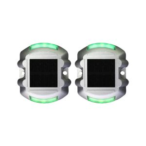 Lot De 2 Lampes Solaires Led De Signalisation Pour All&eacute;e Et Escalier. - Neuf