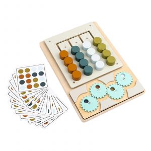 Puzzle coulissant, jouet labyrinthe, casse-tête éducatif précoce, jeu d'association de couleurs, jouet d'apprentissage pour enfants de la maternelle, couleurs chaudes-Couleurs froides - Neuf