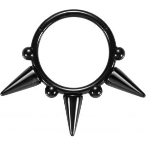 Kal-Boucles D'oreilles 16 G En Acier Inoxydable Pour Septum, Daith, Rook, Tragus, Hélix, Cartilage, Lobe Septum, Bijoux Serpent, Pyramide, Flèche, Étoile, Anneau Segmenté À Charnière - Neuf
