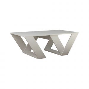 Table basse en bois "Pipra" - 110 x 60 x 40 cm - Blanc - Neuf