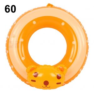 Bouee Gonflable En Pvc Non Toxique Et Ecologique Pour Enfants, Jouet De Natation En Forme De Petit Ours Orange Pour Piscine (Bouee De Natation Orange De 60 Cm) - Neuf