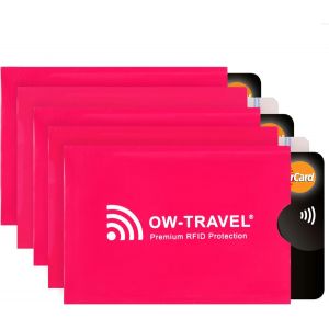 KALANKA-Etui Carte Bancaire Anti Piratage. Porte Carte Antivol Anti Fraude. Etui Protection Carte Bancaire sans Contact. Porte Carte Bancaire Anti Piratage (RFID Pochette Carte 5 Rose) - Neuf