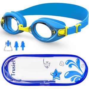 Lunettes Piscine Enfants 5-13ans,Lunettes De Natation Pour Enfants Garçons Et Filles,Antibuée Anti-Fuites Et Protection Uv Avec Bouchons D'oreille Et Pince-Nez.[A166] - Neuf