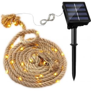 KAL-Guirlande Solaire Exterieur, Led Lumineuse Étanche, Guirlande Lumineuse Solaire, Guirlande Lumineuse Exterieure Solaire, Guirlande Étanche Blanc Chaud, Lumière Solaire Décoration Pour Jardin, Bal - Neuf