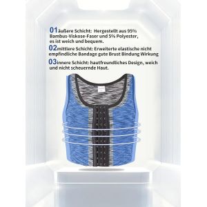 Femme Binder Trans Grosse Poitrine Ftm Avant 3 Rang&eacute;es De Boucle Binder Poitrine Respirant Transgender Chest Binder Tank Top - Neuf