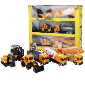 Lot de 6 mini vehicules de construction en alliage, modele de camion a benne basculante, jouet classique - Neuf