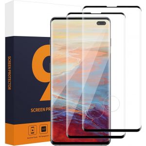 Kal-Lot De 2 Films De Protection D'écran En Verre Blindé Pour Samsung Galaxy S10 Plus, Ultra Fins, Incassables, 9h, Anti-Poussière, 3d, Étanches Et Anti-Poussière - Neuf