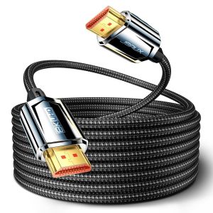 KALANKA-Câble HDMI 8K 4M, câble HDMI 2.1 Ultra High Speed 48Gbps, (8K@60Hz 4K@120Hz 144Hz) câble HDMI, eARC HDR10 HDCP 2.2 & 2.3 3D, compatible avec PS5 / PS4 / X-Box/UHDTV/Lecteur Blu-ray/Moniteur - Neuf