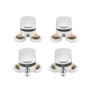 4Pcs 23mm Rouleaux de porte de douche Portes de douche coulissantes Roues - Neuf