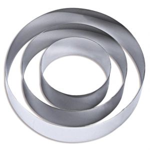 Moule À Gâteau Rond En Acier Inoxydable De 10,2 Cm,15,2 Cm,20,3 Cm,Pour Pâtisserie,Emporte-Pièces,Muffins Anglais - Neuf