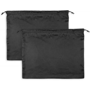 Lot De 2 Sacs &Agrave; Poussi&egrave;re En Tissu De Soie Avec Housse Anti-Poussi&egrave;re Sac Rangement Avec Cordon De Serrage Sacs &Agrave; Poussi&egrave;re Souples Pour Sacs &Agrave; Main Sacs &Agrave; Main Chaussures Bottes (Noire) - Neuf