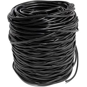NouvelHorizonstore-100m *3 mm Lien Tube Creux Lien Souple Cordon Creux Fil de Jardin avec Filet Pratique pour Attacher des Branches des Arbres et des Plant (Noir) - Neuf