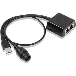 Adaptateur séparateur réseau RJ45 séparateur Ethernet 1 à 2 Adaptateur Haute Vitesse Extension WiFi avec Port d'alimentation USB Ordinateur, commutateur, routeur, ADSL, décodeur, etc. - Neuf
