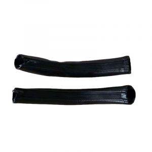 2 Pcs Poussette Guidon Protège-Capot, Poussette/Landau Protège-Capot, Poussette Accoudoir Poignée Amovible Fermeture À Glissière En Faux Cuir - Neuf