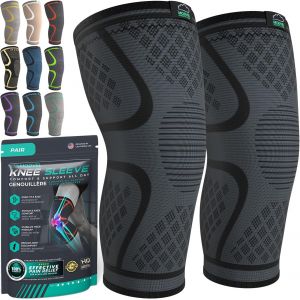 Xekal-Genouillère Sport Pour Homme Et Femme¿2 Pièces Genouillere Ligamentaire Genou,Maintien De Compression Genoux,Genouillères Médicales Pour Arthrose,Course,Soulagement Douleur Genou - Neuf