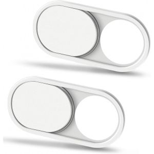 Cache Webcam, Métal Noir De 0.6 Mm D'Épaisseur (2Pcs Blanc) - Neuf