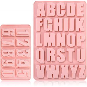 Kalanka-Lot De 2 Moules En Silicone 3d Avec Chiffres Et Lettres De L'alphabet De A &Agrave; Z Et De 0 &Agrave; 9 Moules En Silicone Pour G&acirc;teaux, P&acirc;tisserie, Chocolat, Blocs De Glace-Kalanka - Neuf
