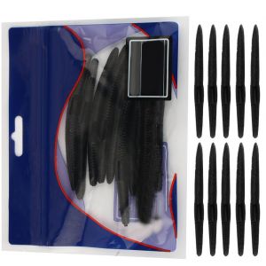 Lot De 10 Leurres De Peche En Silicone Souples Et Flottants, 10 Cm/4 G (Noir C) - Neuf
