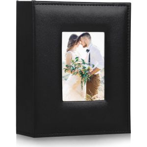 MAA-Albums photos 15 x 10 cm 200 photos pochettes Couverture en cuir noir Album photo de Noël 10 x 15 cm Album photo pour famille, vacances, anniversaire de mariage Album 17.8 x 22.1 cm (noir) - Neuf