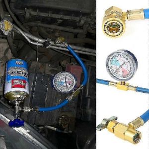Kit de recharge de refrigerant R134a pour climatisation de voiture avec manometre - Outil de recharge pour climatisation automatique - Neuf
