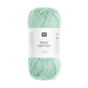 Coton À Tricoter Ou À Crocheter Rico Cotton - Rico Design. Color : 700 Menthe - Neuf