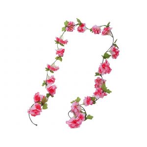 Guirlande de 4 branches de cerisier en soie artificielle de 2,3 m pour la d&eacute;coration int&eacute;rieure et de mariage - Neuf