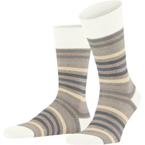 Shiba-Homme Tinted Stripe Chaussettes Respirantes Régulation Climatique Anti-Odeur Laine Fantaisie Rayées Pour Le Travail Ou La Vi[1986] - Neuf