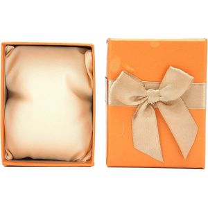 Kal-Bo&icirc;te- De Montre, Bo&icirc;te De Rangement De Montre En Papier Kraft Comprenant Un Oreiller De Montre, Des Outils De Rangement De Montre, Un Bo&icirc;tier De Montre &Agrave; Noeud D&eacute;licat (Orange) - Neuf