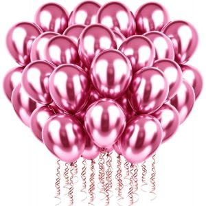 SJZG-60 Pi&egrave;ces Ballons Anniversaire Rouge Avec 3 Rouleaux De Rubans Color&eacute;s Ballons &Agrave; H&eacute;lium 12 Pouces Ballons Latex Naturel Pour D&eacute;coration De Mariage F&ecirc;te Baby Shower Bapt&ecirc;me - Neuf