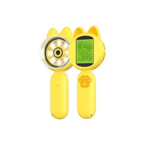 Microscope num&eacute;rique portable avec 8 LED, &eacute;cran de 2 pouces, zoom 4x et jeux int&eacute;gr&eacute;s - Neuf