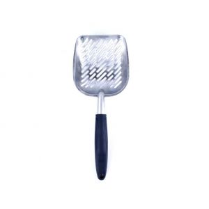 Pelle À Litière Pour Chat En Métal Bleu, Pelle À Litière En Alliage D'aluminium Avec Manche En Caoutchouc Pour Animaux De Compagnie, Pelle De Tamisage Durable Pour Animaux De Compagnie - Neuf