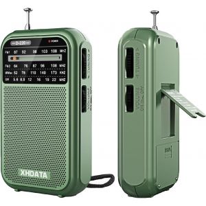 D220 Radio Portable FM/AM/SW, Mini Radio à Piles Survie (AA) avec Réception Haute Performance, TransistorRadio pour Cadeau, Famille, Séniors(Vert) - Neuf