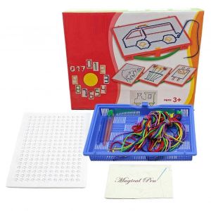 Planche À Enfiler Pour Enfants, Kit De Bricolage, Fil Éducatif Avec Cordes Colorées, Kits De Projets De Couture Pour Enfants - Neuf