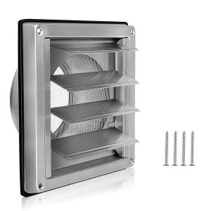 Grille de ventilation 100 mm en acier inoxydable - Neuf