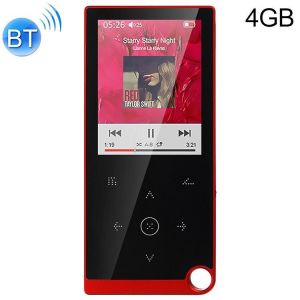 Lecteur MP4 Bluetooth 4GB &Eacute;cran Tactile 2.4 Pouces Musique Vid&eacute;o Radio FM Rouge YONIS - Neuf