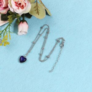 Coloré Humeur Changeante Coeur Pendentif Colliers Pour Femmes Fille Changement De Couleur - Neuf