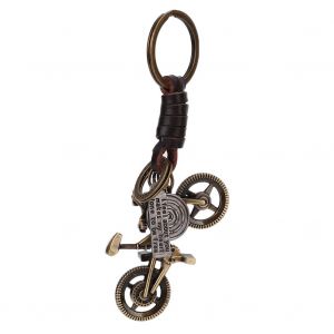 Porte-Cles En Cuir De Vache Tisse A La Main En Forme De Velo, Pendentif Decoratif Pour Sac - Neuf