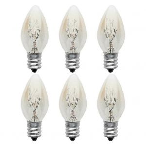 Lot De 10 Ampoules E12 220 V-240 V 10 W C7, Blanc Chaud, Filament, Ampoule A Incandescence/Ampoule Tungstene, Lumiere De Bougie - Neuf