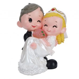 HJLIAN Figurine de marie innovante, decoration de mariage avec lumiere LED, cadeau d'anniversaire - Neuf