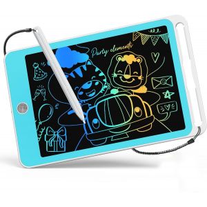 ERYI-Tablette Lcd 8,5 Pouces, Ardoise Magique Effaçable Pour Enfants, Tableau Créatif Et Jouet Éducatif, Idée Cadeau D'Anniversaire Pour Garçons Et Filles De 3 À 8 Ans (Blanc Bleu) - Neuf