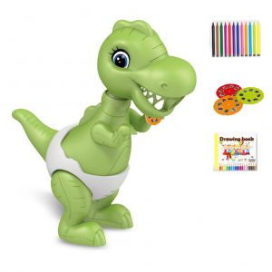 Kit De Peinture Avec Projecteur Pour Enfants, Dinosaure De Dessin Anime, Avec Lumieres Et Musique, Jouets Educatifs Pour Filles Et Garcons - Neuf