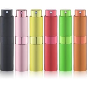 8ml Atomiseur Parfum,Vaporisateur Vide de Sac Rechargeable,Recharge Spray Flacon,Pulverisateur Voyage (6PCS,Multicolore 2) - Neuf
