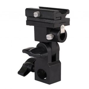 Adaptateur de flash photo, griffe porte-accessoire, support pivotant pour pied d'eclairage, porte-parapluie, accessoires de photographie - Neuf
