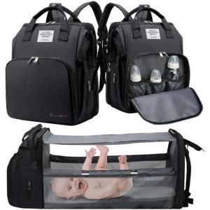 Sac À Dos À Langer Avec Matelas À Langer Pour Bébé, Grande Capacité Sac À Couches Multifonction Imperméable Sac De Voyage - Neuf