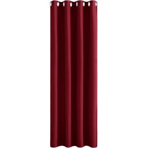 Tianyi-Décoration De Fenêtre - Rideaux Isolation Thermique Rideau Draperies Salon À Oeillets Pour Chambre Maison En Fête Noël, Largeur 140 Sur Hauteur 260cm, Rouge, 1 Pièce - Neuf